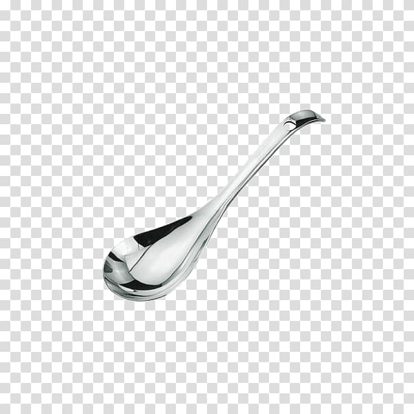 Spoon Black and white, ku-life Haynie large stainless steel spoon transparent background PNG clipart