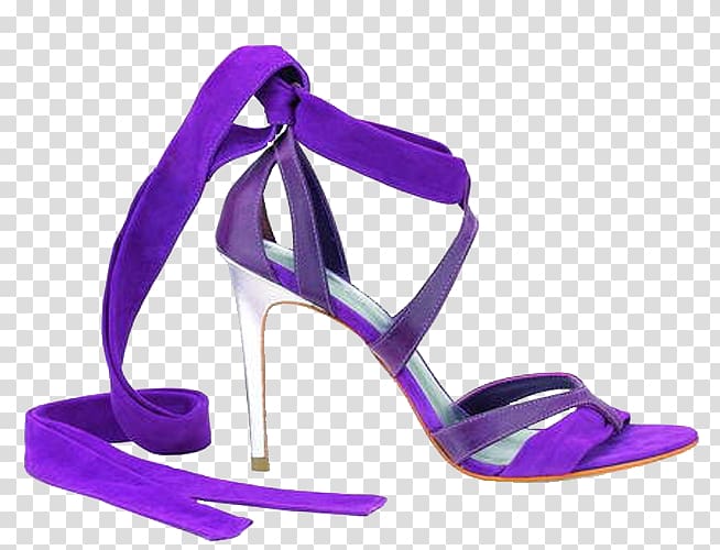 High-heeled footwear Shoe Fashion Purple Stiletto heel, Elegant purple high heels transparent background PNG clipart