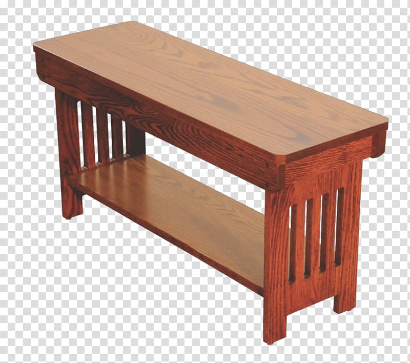 Table Bench Amish furniture Reclaimed lumber, oak transparent background PNG clipart