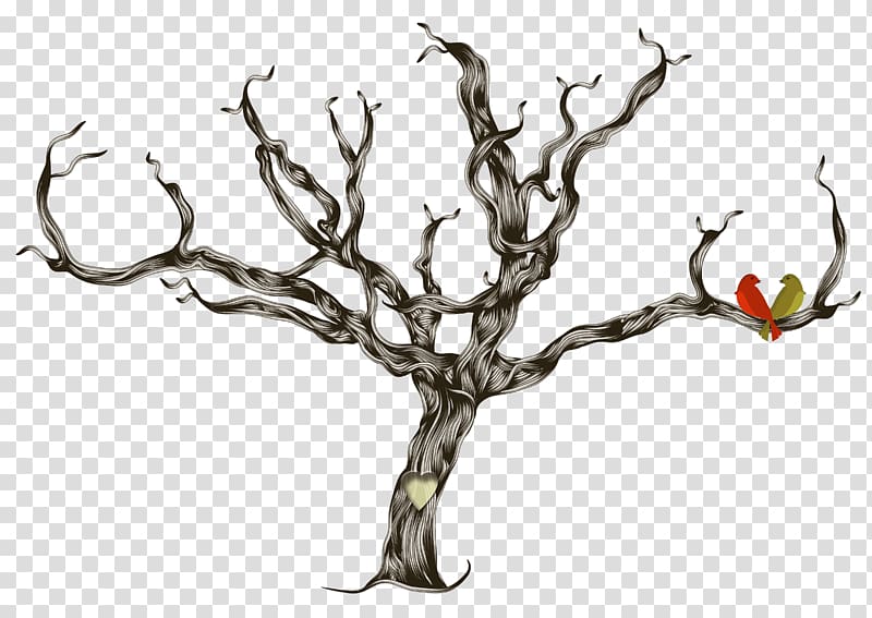 Tree Drawing Snag, love tree transparent background PNG clipart