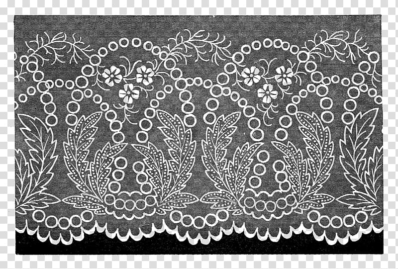 Lace Textile Pattern, Lace Boarder transparent background PNG clipart