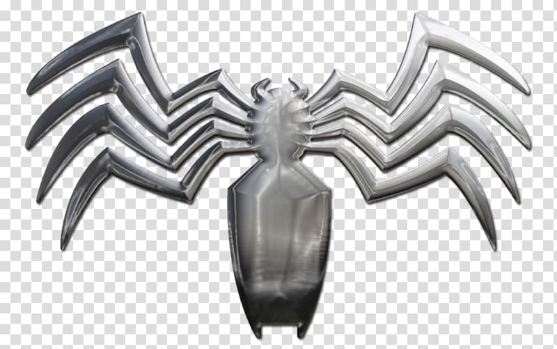 gray Spider-Man logo, Anti-Venom Spider-Man Eddie Brock Logo, venom transparent background PNG clipart