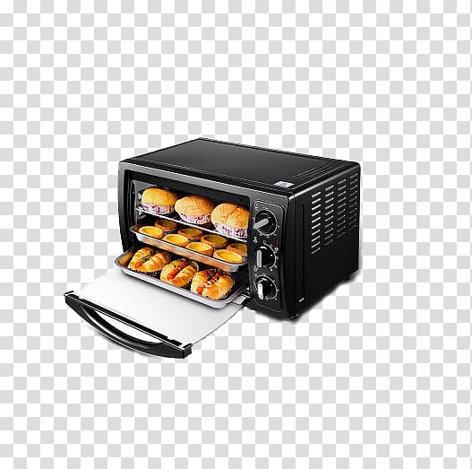 Barbecue Furnace Oven Baking Toaster, Black household oven transparent background PNG clipart
