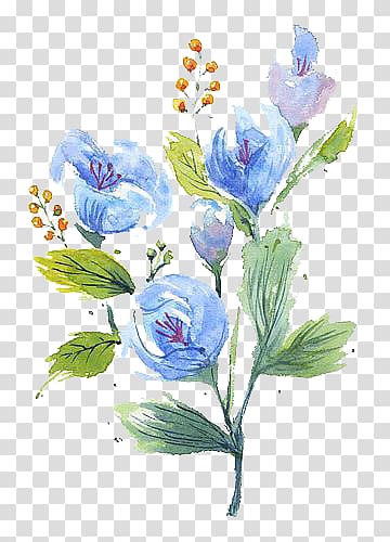 watercolor flowers transparent background PNG clipart