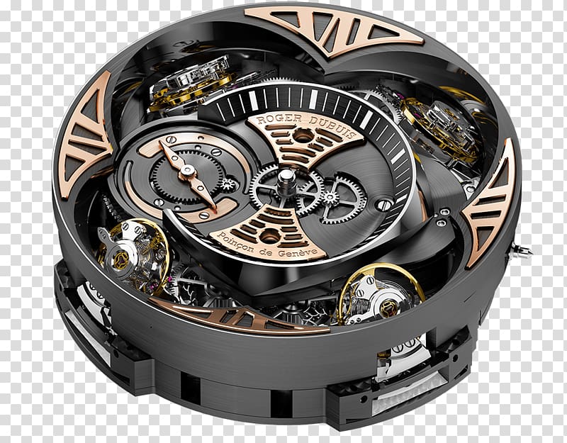 Watch Roger Dubuis Round Table Brand Clock, watch transparent background PNG clipart