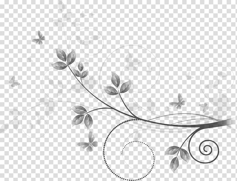 Drawing Line art Floral Ornament, brush vektor transparent background PNG clipart