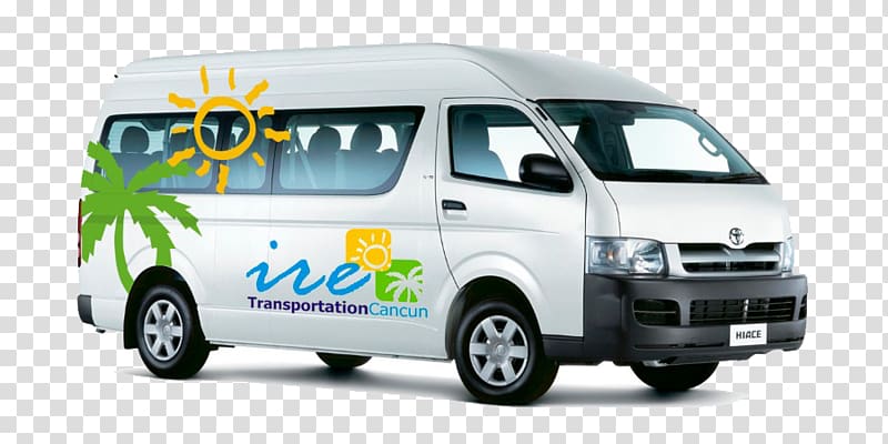 Airport bus Toyota HiAce Taxi Car, bus transparent background PNG clipart