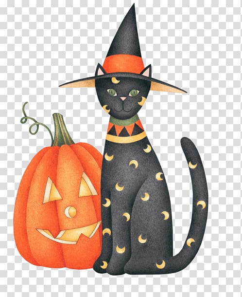 Cat Pumpkin Halloween Jack-o-lantern , pumpkin transparent background PNG clipart