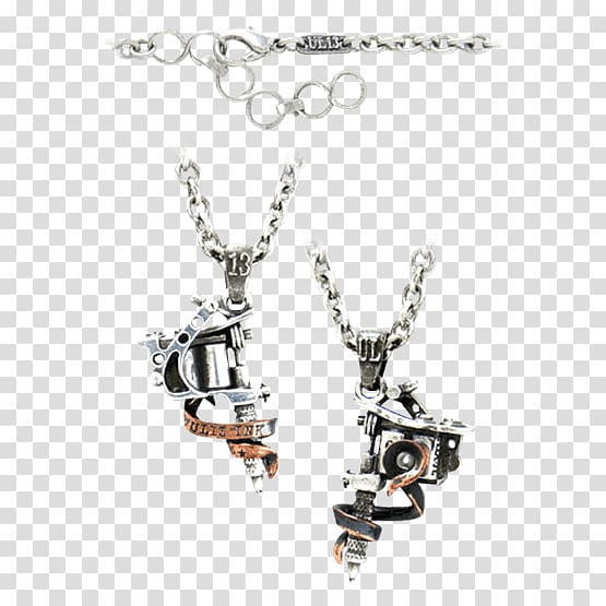 Tattoo machine Locket Necklace Earring, Tattoo gun transparent background PNG clipart