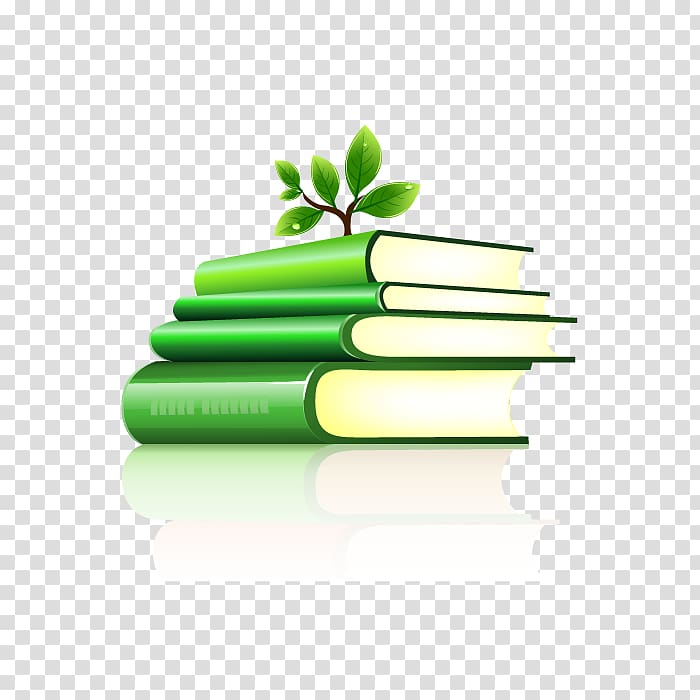 Book Stack Scalable Graphics, Green Book transparent background PNG clipart