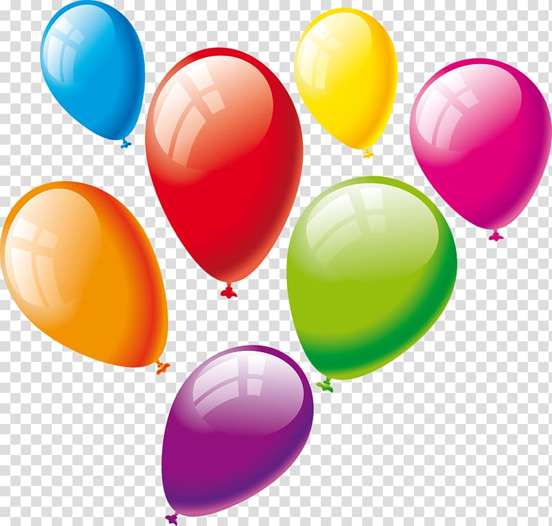 Toy balloon Birthday Paper, Colored balloons transparent background PNG clipart