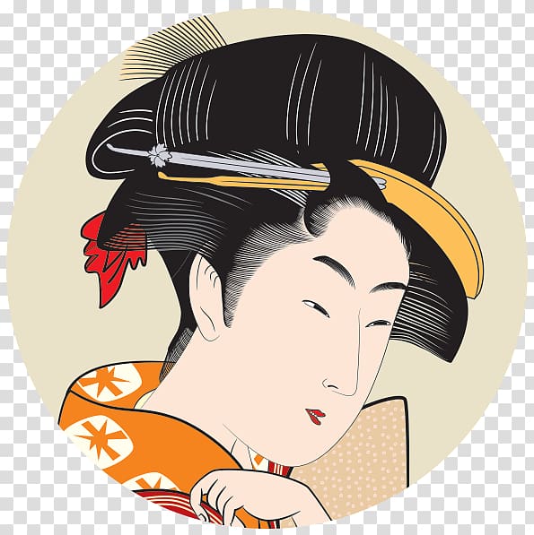 Japan Ukiyo-e Art Edo Bijin-ga, Happy Hour Flyer transparent background PNG clipart