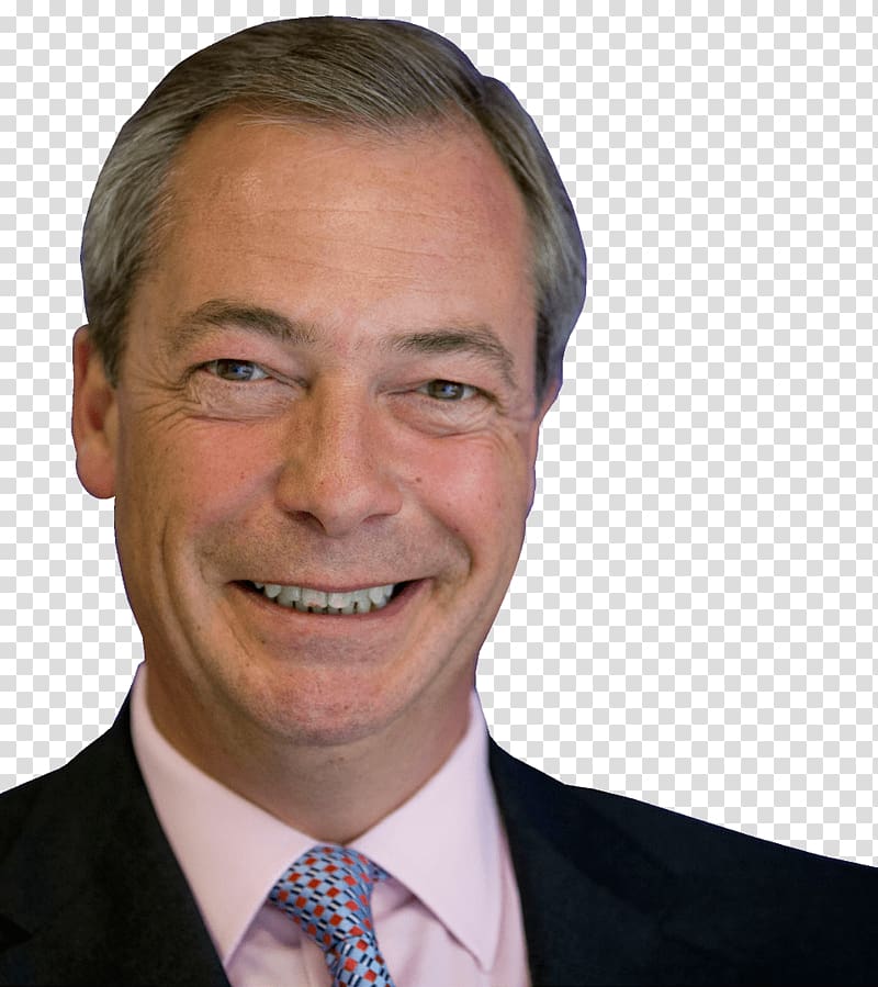 portrait of man wearing black suit, Nigel Farage Close Up transparent background PNG clipart