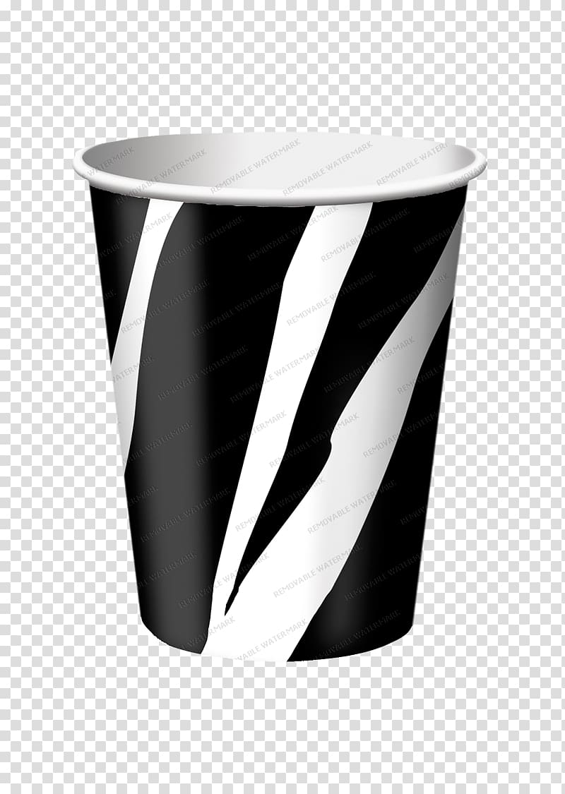 Paper Party Cup Zebra Cloth Napkins, zebra themed transparent background PNG clipart