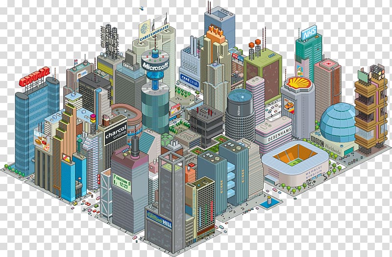 Pixel art eBoy Artist, city transparent background PNG clipart