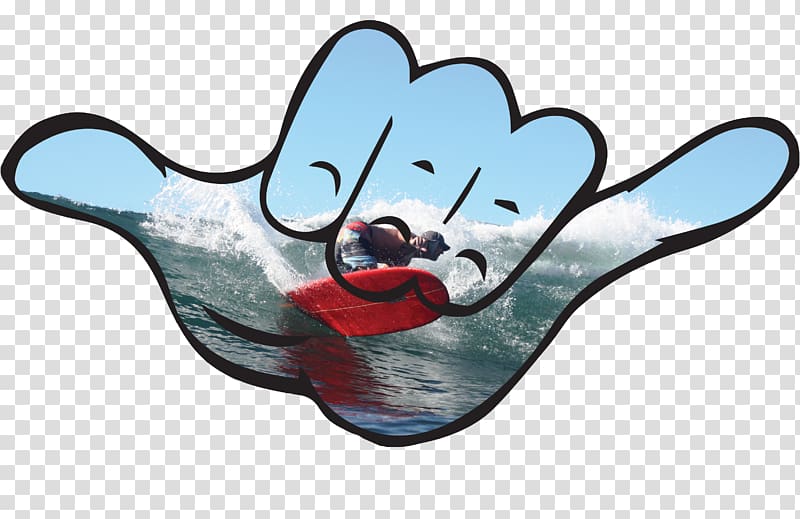 Shaka sign Hang Ten Emoji , surfing transparent background PNG clipart