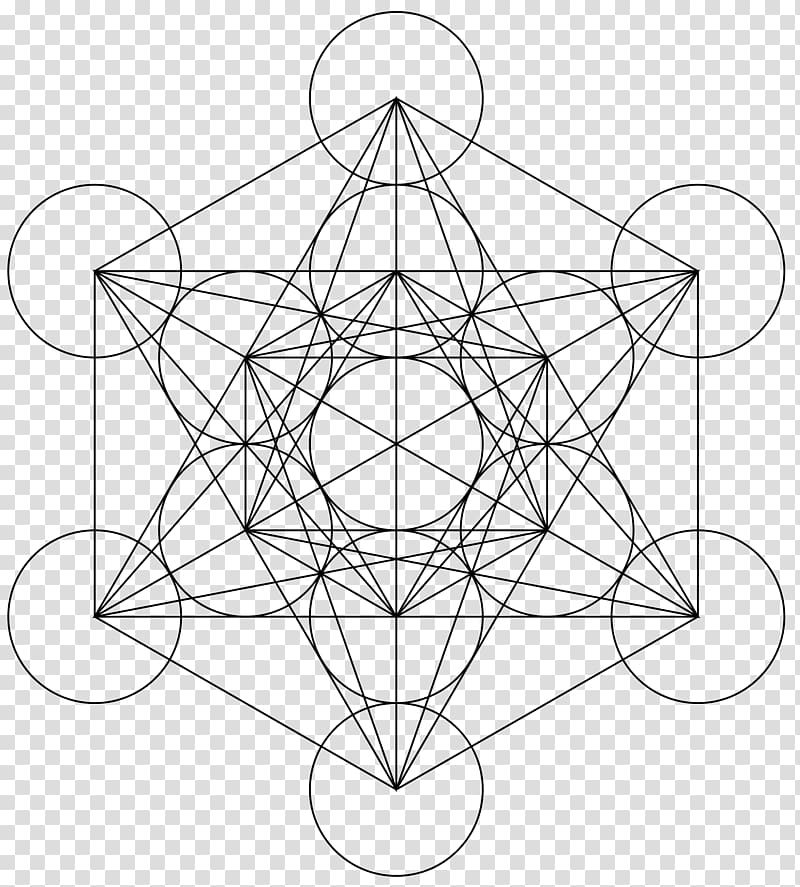 Metatron\'s Cube Overlapping circles grid Sacred geometry, Einstein transparent background PNG clipart