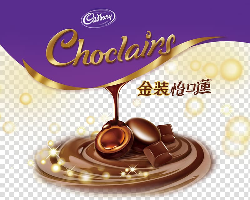 Cadbury Choclairs logo, White chocolate Chocolate bar Hot chocolate Poster, EcoWater Lin chocolate transparent background PNG clipart