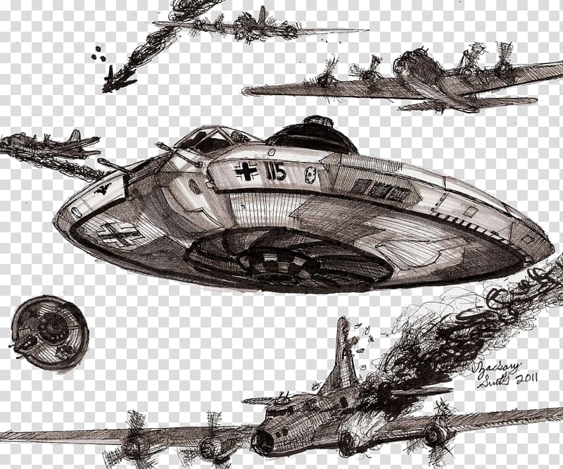 Nazi Germany Avro Canada VZ-9 Avrocar Nazi UFOs Foo fighter Die Glocke, others transparent background PNG clipart