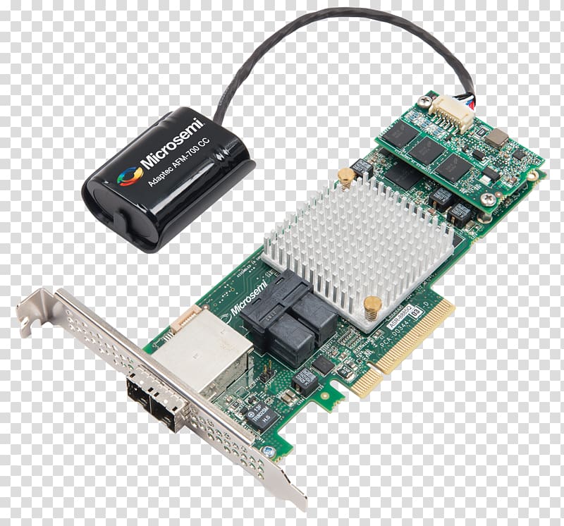 Adaptec Serial Attached SCSI RAID Disk array controller, Computer transparent background PNG clipart
