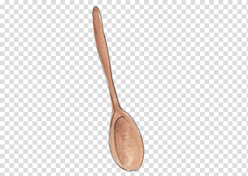 Wooden spoon, Hand-painted spoon transparent background PNG clipart