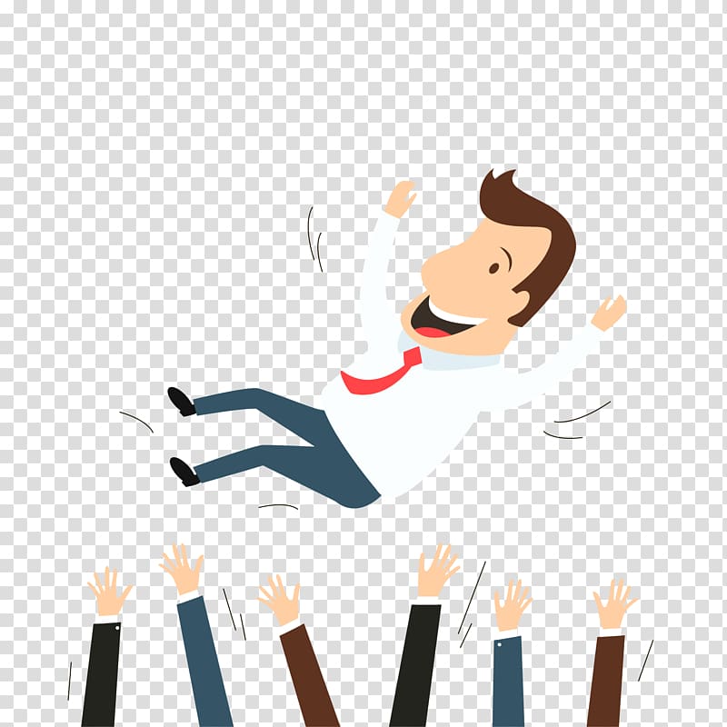 man in white shirt illustration, How to Retire Happy Happy Retirement Happiness Wish, Businessman was thrown transparent background PNG clipart