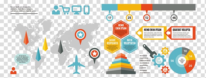 Infographic Chart Data visualization Visual.ly, PPT World Map transparent background PNG clipart
