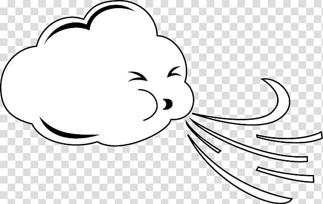 windy clipart black and white
