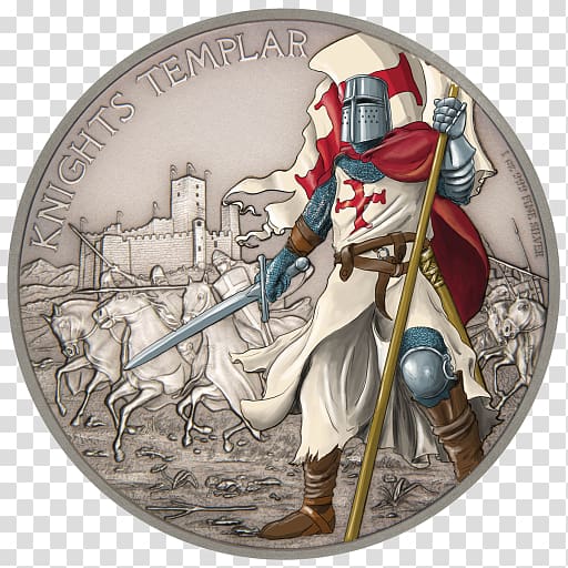 Crusades Knights Templar Coin Ounce Silver, Coin transparent background PNG clipart