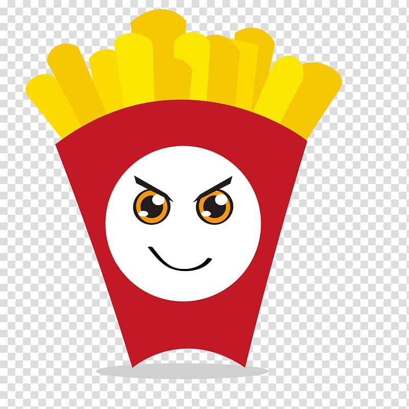 Hamburger Fast food Junk food Soft drink French fries, cartoon smiley fries transparent background PNG clipart