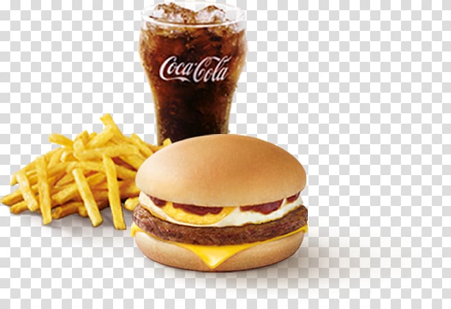 Hamburger McChicken Breakfast McDonald\'s Value meal, celebrity eating french fries transparent background PNG clipart