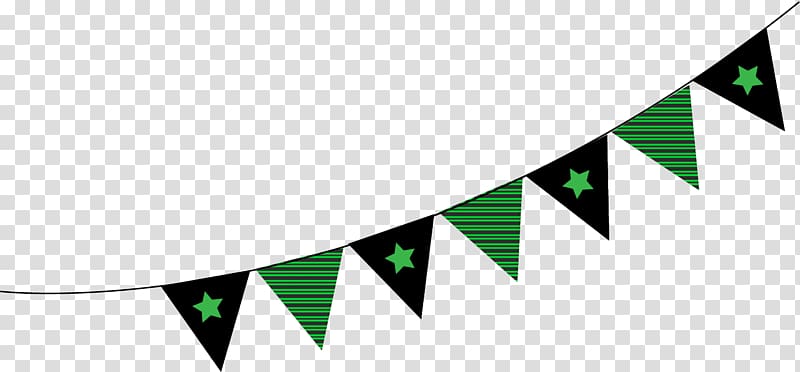 Party Greeting card Birthday Christmas Gift, Small green flags decorate the design transparent background PNG clipart