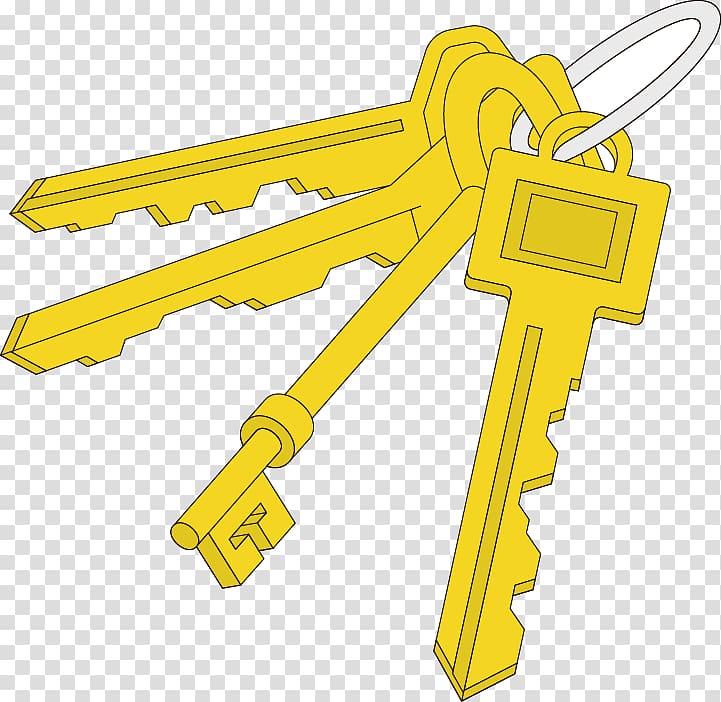 Household goods, cartoon key transparent background PNG clipart