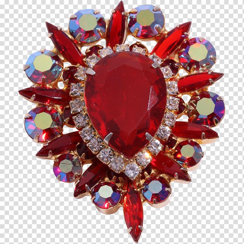 Jewellery Brooch Ruby Gemstone Clothing Accessories, brooch transparent background PNG clipart