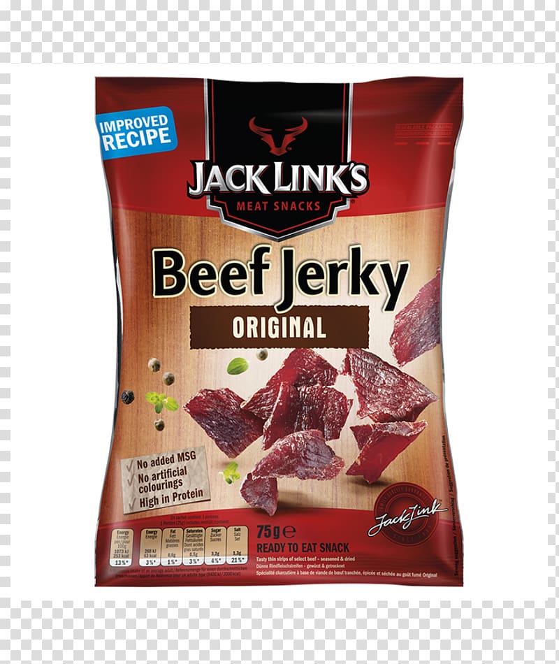 Jack Link\'s Beef Jerky Dried meat, jerky transparent background PNG clipart