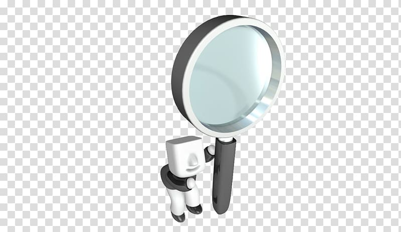 Magnifying glass, 3D villain with a magnifying glass transparent background PNG clipart