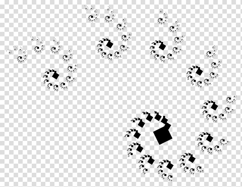 White Circle Point Paw Line art, fractal geometry transparent background PNG clipart