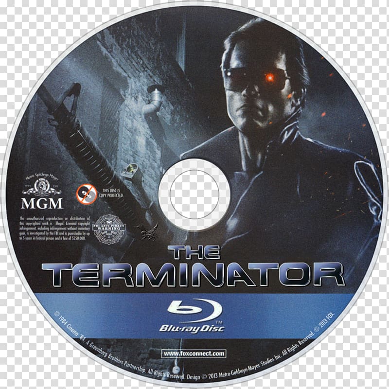 Blu-ray disc Compact disc The Terminator DVD Digital copy, the terminator transparent background PNG clipart