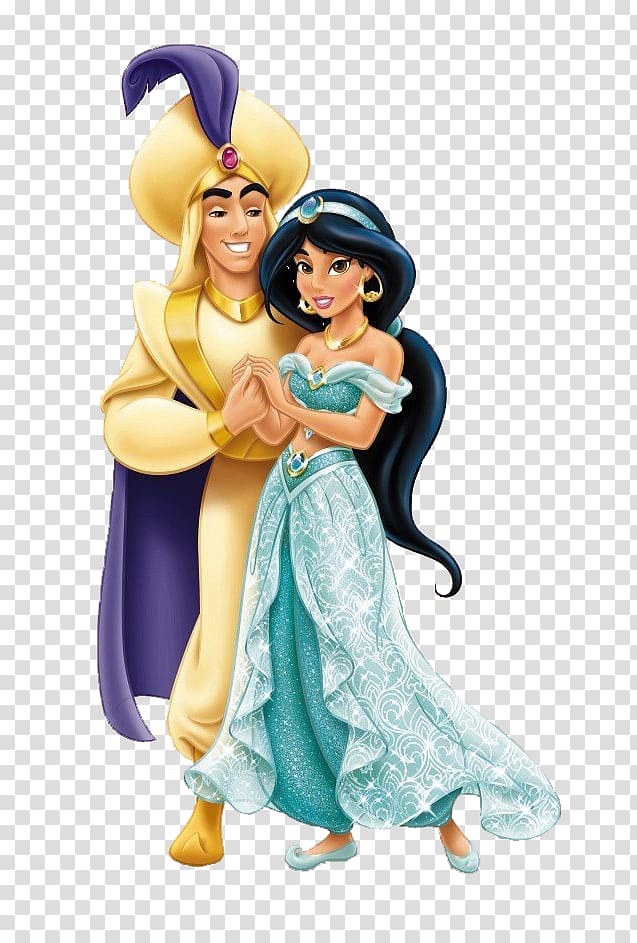 Aladdin and Princess Jasmine, Princess Jasmine Aladdin Rapunzel Genie Disney Princess, aladdin transparent background PNG clipart