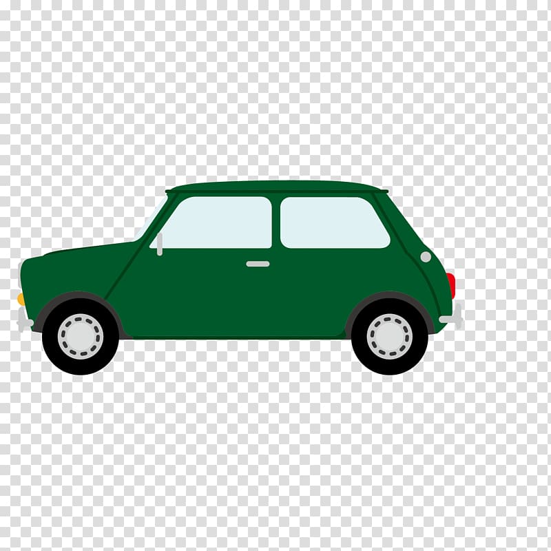 Volvo PV544 Car Icon, Green car side transparent background PNG clipart