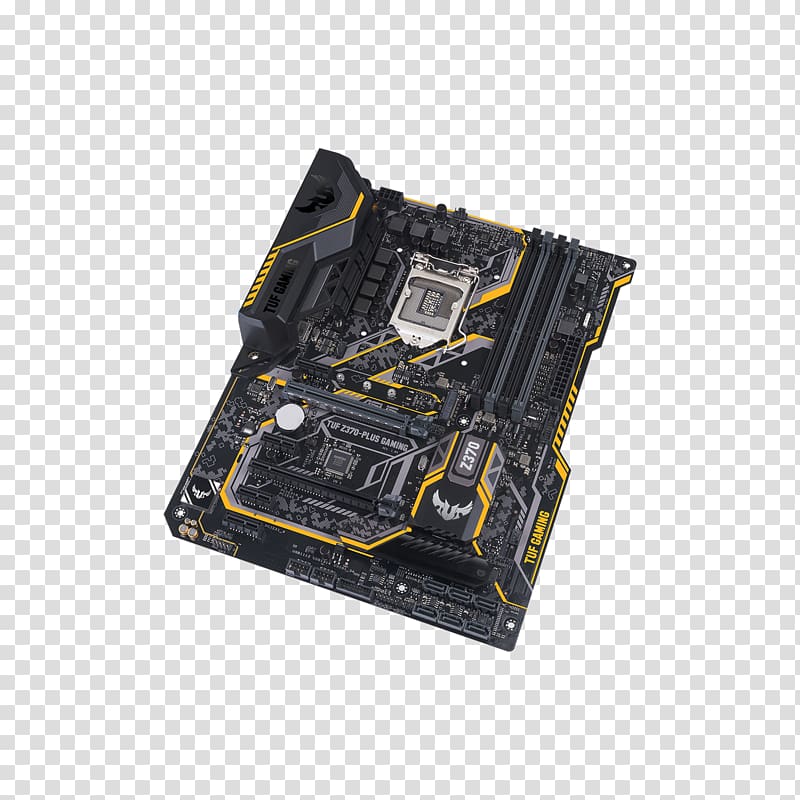 Intel Asus TUF Z370-Plus Gaming Motherboard LGA 1151 CPU socket, intel transparent background PNG clipart