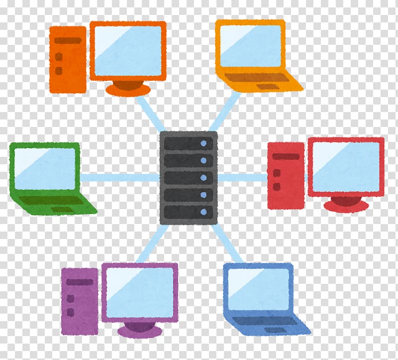 Peer-to-peer Computer Servers Client–server model Computer network Distributed networking, Vl transparent background PNG clipart