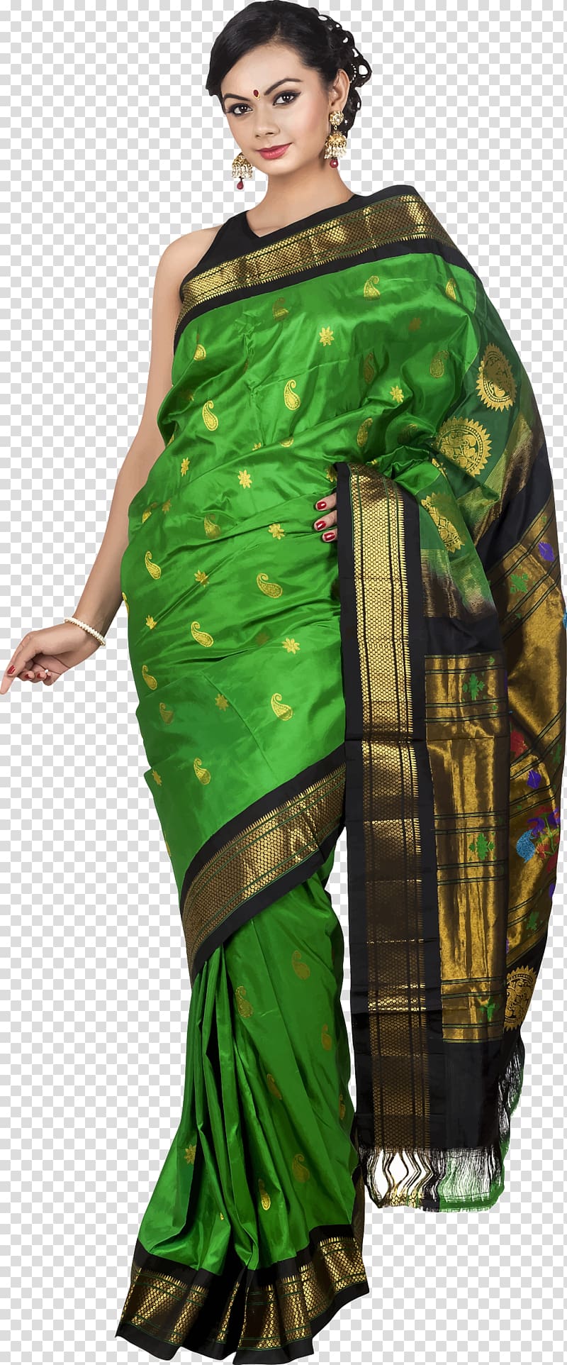 Karagiri - The utmost royalty and a sheer delight to eyes, Paithani Sarees  top the list of most favorites. The major attraction of paithani sarees is  the pallu mainly consisting of motifs