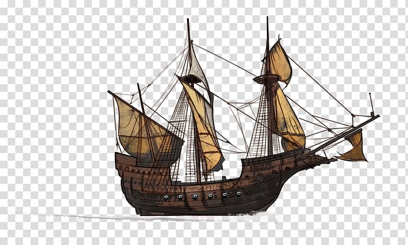 boat on body of water , Carrack Caravel Sailing ship Baltimore Clipper, Ship transparent background PNG clipart