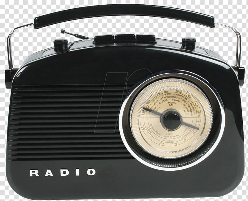 Antique radio FM broadcasting AM broadcasting Transistor radio, radio transparent background PNG clipart