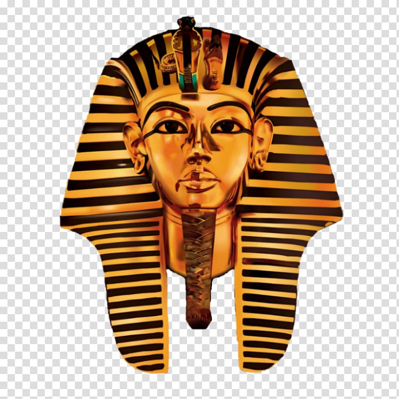 Pharaoh gold-colored head, Tutankhamun Ancient Egypt Curse of the pharaohs, pharaoh transparent background PNG clipart