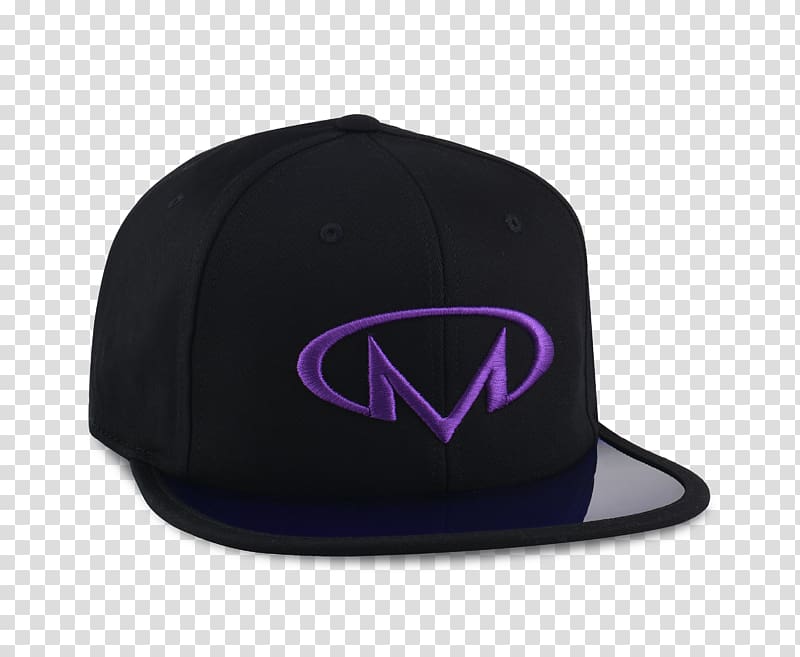 Baseball cap Black Purple Violet, snapback transparent background PNG clipart