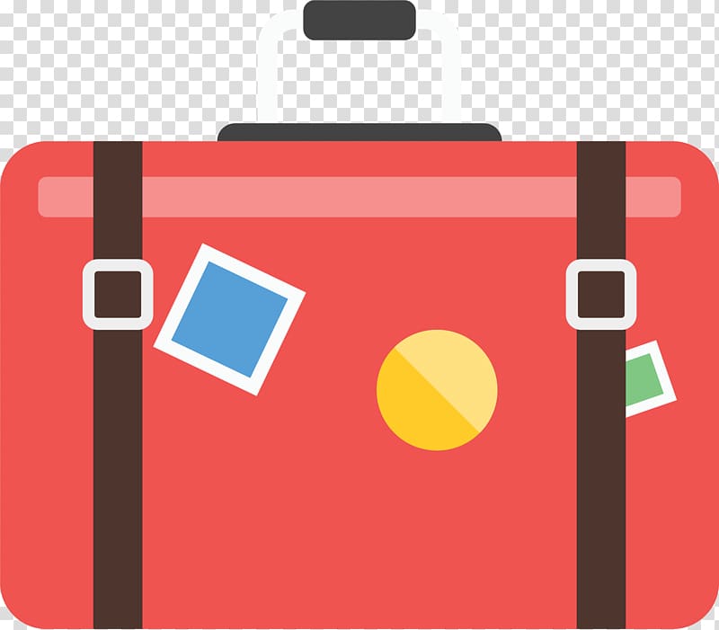 Old Summer Palace Suitcase Travel Baggage, Red suitcase transparent background PNG clipart