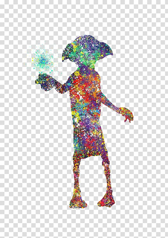 yellow, red, and green abstract painting, Dobby the House Elf Harry Potter House-elf Character, Harry Potter transparent background PNG clipart