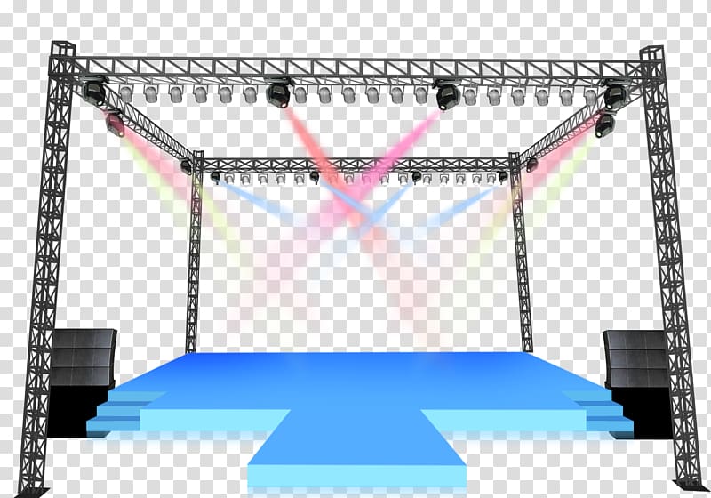 stadium illustration, Stage lighting Computer file, Stage lights shine transparent background PNG clipart